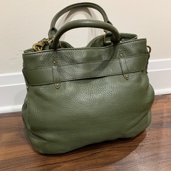 Cole Haan Medium Convertible Green Pebbled Tote - Picture 8 of 15
